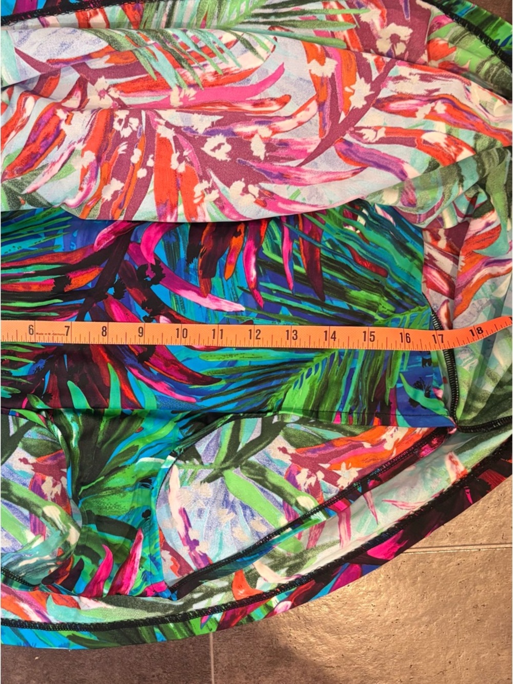 Vintage Bathing Suit Karen Stranger Things Tropical Pattern Swim Skirt Summer - Picture 5 of 10